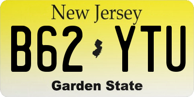 NJ license plate B62YTU