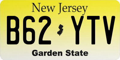NJ license plate B62YTV