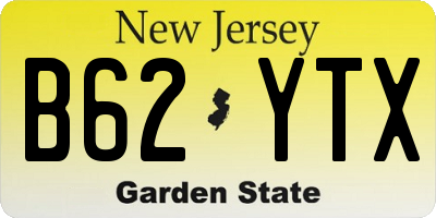 NJ license plate B62YTX