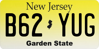 NJ license plate B62YUG