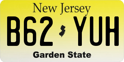 NJ license plate B62YUH
