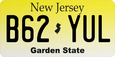 NJ license plate B62YUL