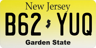 NJ license plate B62YUQ