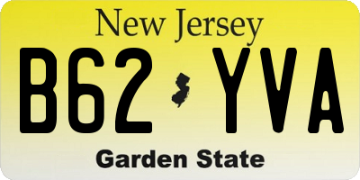 NJ license plate B62YVA