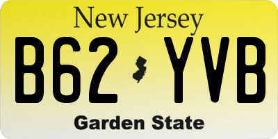 NJ license plate B62YVB