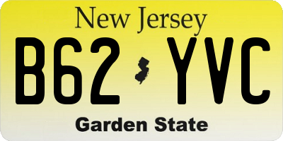 NJ license plate B62YVC