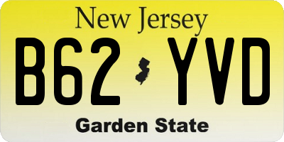 NJ license plate B62YVD