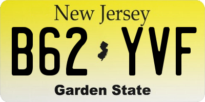 NJ license plate B62YVF