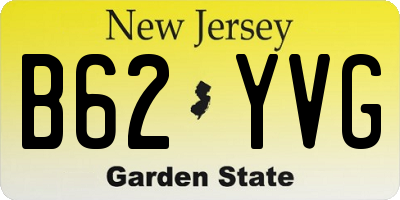 NJ license plate B62YVG