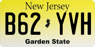 NJ license plate B62YVH