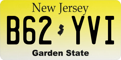 NJ license plate B62YVI
