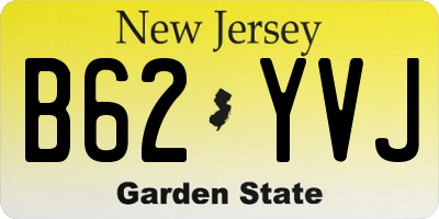 NJ license plate B62YVJ