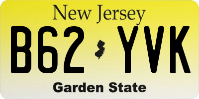 NJ license plate B62YVK