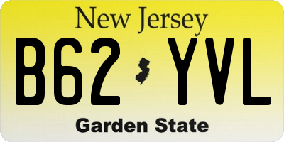 NJ license plate B62YVL