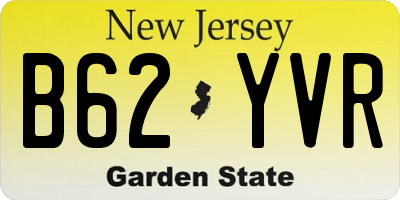 NJ license plate B62YVR