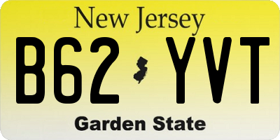NJ license plate B62YVT