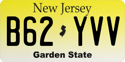 NJ license plate B62YVV