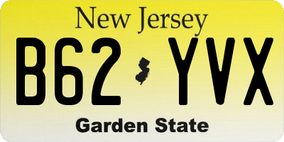 NJ license plate B62YVX