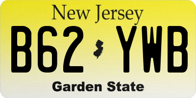 NJ license plate B62YWB