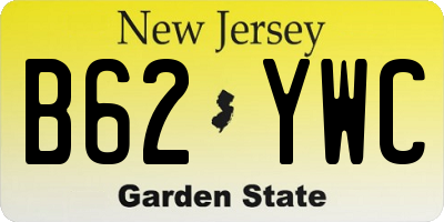 NJ license plate B62YWC