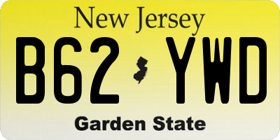 NJ license plate B62YWD