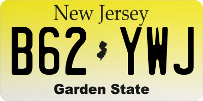 NJ license plate B62YWJ