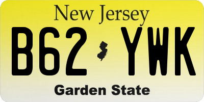 NJ license plate B62YWK