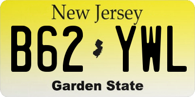 NJ license plate B62YWL