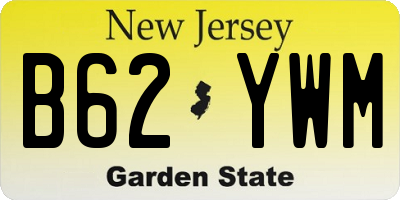 NJ license plate B62YWM