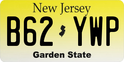 NJ license plate B62YWP