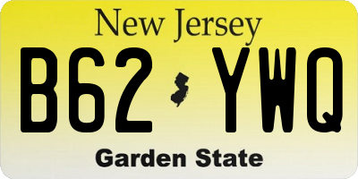 NJ license plate B62YWQ