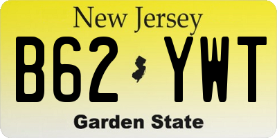 NJ license plate B62YWT
