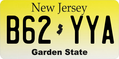 NJ license plate B62YYA