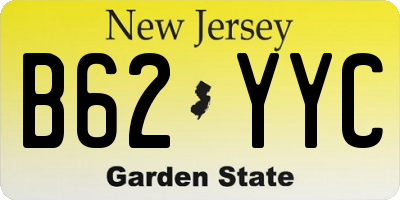 NJ license plate B62YYC