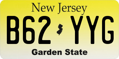 NJ license plate B62YYG