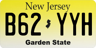 NJ license plate B62YYH