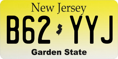 NJ license plate B62YYJ