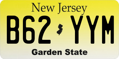 NJ license plate B62YYM