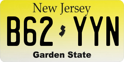 NJ license plate B62YYN