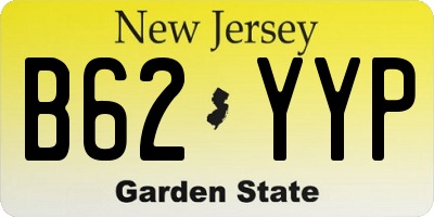 NJ license plate B62YYP