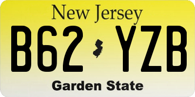 NJ license plate B62YZB