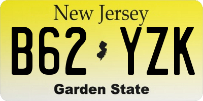 NJ license plate B62YZK