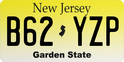NJ license plate B62YZP