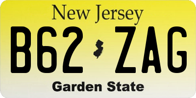 NJ license plate B62ZAG