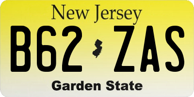 NJ license plate B62ZAS