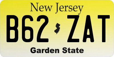 NJ license plate B62ZAT