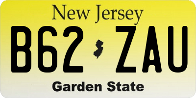NJ license plate B62ZAU