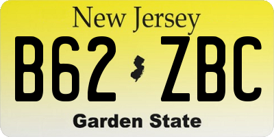 NJ license plate B62ZBC