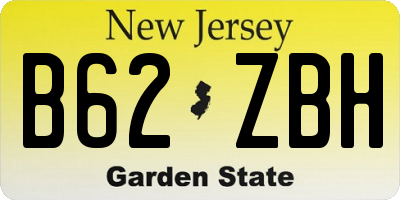 NJ license plate B62ZBH