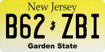 NJ license plate B62ZBI